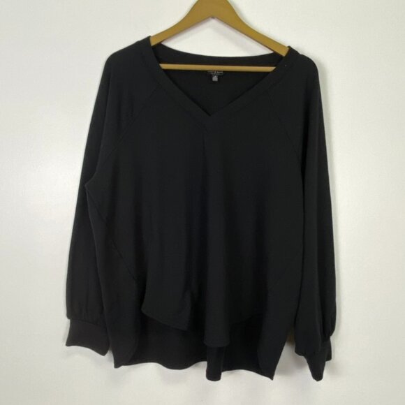Lucky Brand Tops - Lucky Brand Black V neck Sweatshirt